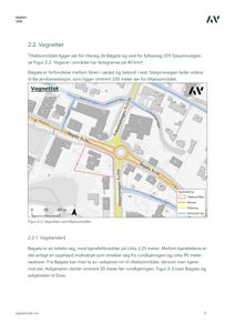 Kart som viser vegnett, riksveg, fylkesveg og kommunal veg i et tiltaksområde.