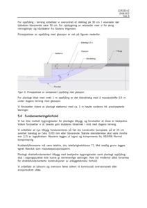 Prinsippskisse som viser tværsnitt av oppfylling med glasopor, støtmur og fiberduk.