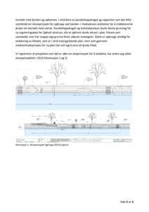 Oppriss (snitt) av et skisseprosjekt for sjøtrapp ved Sanden, som viser konstruksjonen av trappene, vegger og terreng.