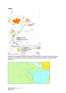 Situasjonsplan som viser tomtens plassering i forhold til nabolag, vannkum og VA-ledninger.