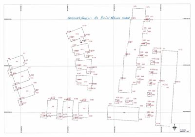 Etasjeplan (As Built) for Krossnes Hagen med romnummerering og koordinater.