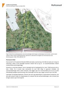 Situasjonsplan som viser overvannssituasjon, bekkeløp, terskler og dam i et område med feltbetegnelser (B4, L6, GN2).