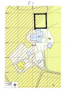 Situasjonsplan som viser tomtens form, grenser, naboeiendommer og plassering av bygninger.