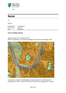 Situasjonsplan som viser eiendomsnummer, tomtegrenser, bebyggelse og reguleringer for en tomt i Toppagrenda.