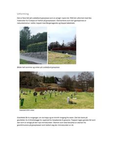 Fotografier av Loddefjord gravplass som viser utforming av felt M20 og nabofelt M30 i sommer og vinter.