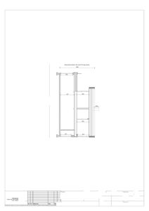 Snittegning (Snitt A-A) som viser bygningens tverrsnitt, høyder og konstruksjonsdetaljer.