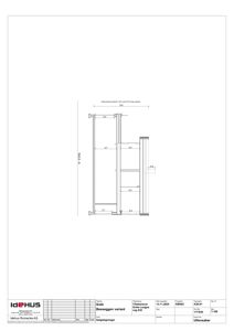 Snittegning (Snitt A-A) som viser bygningens tverrsnitt, høyder og konstruksjonsdetaljer.