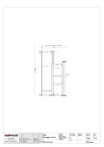 Snittegning (Snitt A-A) som viser bygningens tverrsnitt med mål på høyder og konstruksjoner.