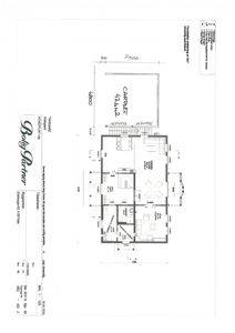 Etasjeplan (1. etasje) som viser romfordeling, dimensjoner og innredning for en bolig.