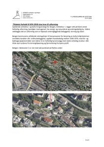 Flyfoto av et boligområde i Bergen med en rød pil som peker på Boligen i Beiteveien 5.