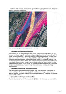 Fotografi med overlagte data (AIS-spor) som viser fartøystrømning gjennom Brønnøysundet i 2024, inkludert en del av et kartgrunnlag i bakgrunnen.