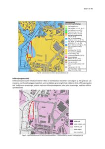 Kart med to lag: øverst et løsmassekart og nederst et kart over infiltrasjonspotensialet for et tilsktsområde.