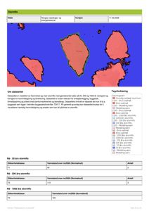 Et kart som viser stormflo-modellering for Norge, inkludert etasjeplaner og vannstandsnivåer.
