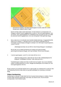 Bildet viser et kartutsnitt fra Vossakart med en reguleringsplan og et situasjonskart. Det er også inkludert tekst som forklarer krav til byggesak.