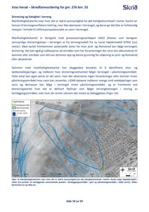 Et kart som viser et kartleggingsområde (gult) og et påvirkningsområde (blått) i Voss herad, basert på markfuktighetsdata og terrengmodell.