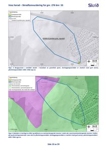 Kart over et geografisk område (Voss herad) som viser berggrunn og morenefordeling, basert på data fra NGU.