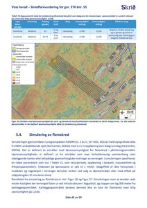 Et kart som viser et område med løsmasseområder, skredfare og topografi, inkludert en tegnforklaring og en overskrift om skredfarevurdering.