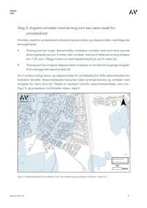 Et kart (aksomhetskart) som viser et planlagt område med overlappende data om løseområder og utløpsområder.