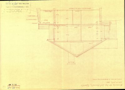 Snittegning av enebolig for Ingrid Leif Hanevik i Bjerkreim, som viser konstruksjon, høyder og grunnmur.