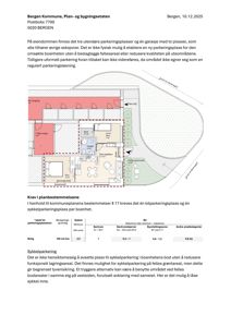 Etasjeplan for en bolig som viser romfordeling, arealer og plassering av parkeringsplasser.