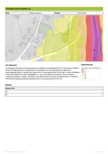 Strategisk støykartlegging som viser støyintensitet langs vegtrafikk i et område.