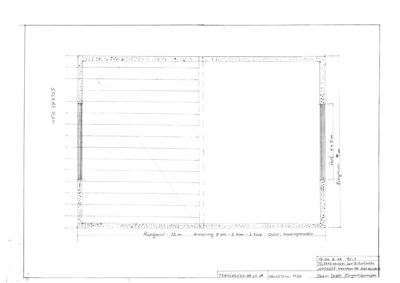 Tegning som viser detaljert oppriss av en betongkonstruksjon (sannsynligvis en balkong eller et gulvplate) med angitte dimensjoner og armering.