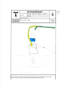 Situasjonskart fra Tjeldsund kommune som viser eiendomsnummer, adresse, nabolag og eiendomsgranser.
