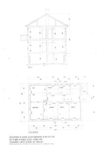Bildet viser et kjerlegplan (kjellerplan) med romfordeling og mål for en bygning.
