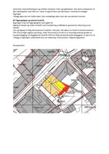 Situasjonskart som viser bygningens plassering i forhold til nabolaget, vegger og eiendomsgrenser.