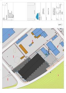 Situasjonsplan som viser tomtens beliggenhet, nabobebyggelse, veier og terrengforhold.