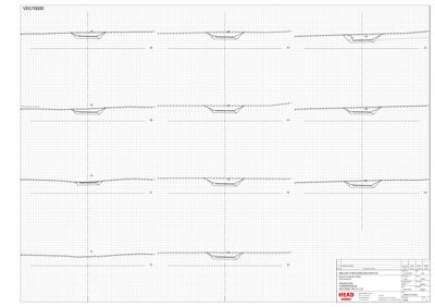 Situasjonsplan som viser terrengformingen (høyder) og plassering av bygninger på tomta.