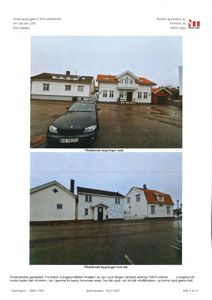 Fotografier av eksisterende bygninger (Tordenskiolds gateplass) med tilstøtende bygningsmasser mot vest og øst.