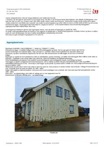 Fotografi av fasaden på en bygning, merket 'Fasade øst'.