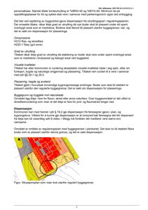 Situasjonsplan som viser plassering av boder i forhold til regulert byggegrense og omtalte soner (ras, støy).