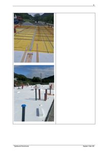 Fotografier av et byggeplass under arbeid, som viser armering og isolasjon på et fundament.