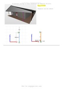 Tegning som viser et tverrsnitt (snitt) av en konstruksjon, med angitte mål (3000mm, 10400mm) og materialdata (limtre 115x115).