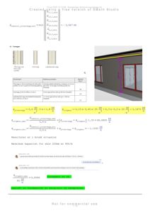 Dette bildet viser en teknisk beregning og detaljering av en yttervegg og ringmur i en byggesak. Det inkluderer formelsamlinger for lastberegning (Q), spesifikasjoner for ulike veggtyper (trevegger, isolasjon), og en konklusjon om at fundamentet er OK.