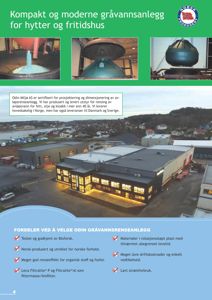 Fotografi av et moderne gråvannsrenseanlegg sett fra luften.