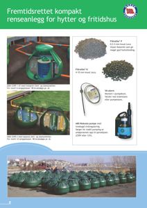 Fotografi av et utendørs lager med mange grå, kuleformede renseanlegg (GVR) stående på bakken.