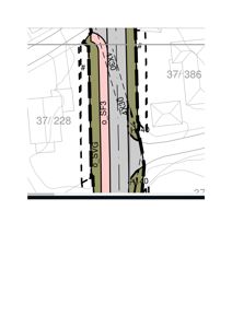 Situasjonsplan som viser tomtens grenser, nabotomter (37/228, 37/386), veier (AX30) og bygningers plassering.