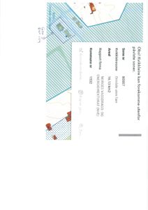 Situasjonsplan som viser tomtens beliggenhet, soner (Kvikkleiresone, område uten fare) og areal (16,13 km²).