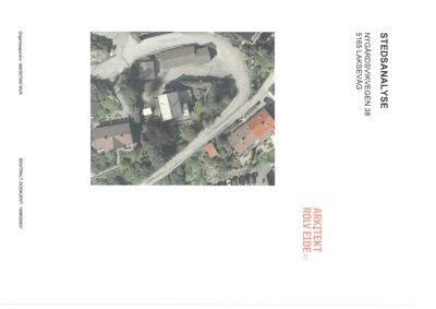 Luftfoto av eiendom og nabolag ved Nygårdsvikvegen 38, Laksevåg.