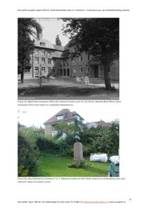 To fargeløse og fargede fotografier av bygninger (Røde Kors klinikken og Arctanderbyen) med tilhørende figurbeskrivelser.