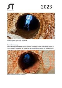 Fotografier av hull som er tatt i bærende innervegger for å installere rør.