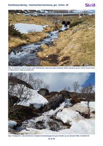 Fotografier fra en flomfarevurdering som viser kulvert og elveløp i Hammerfest kommune.
