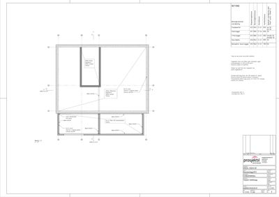 Detaljtegning for betongkonstruksjon (fundamentmur, innvendige vegger, gulv/sokkel og stolper) med spesifikke dimensjoner og materialdata.