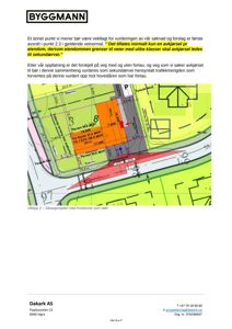 Situasjonsplan som viser eiendomsplaner, frisktsone, veier og avkjørsler.