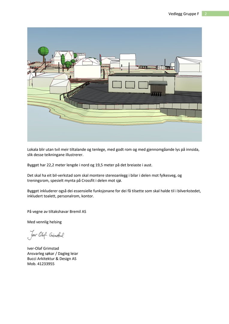 3D-visualisering av et byggprosjekt sett fra en vinkel som viser fasade og omgivelser.