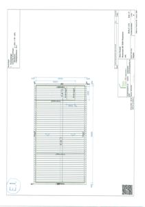 Etasjeplan (1. etasje) med romfordeling, dører, vinduer og mål.