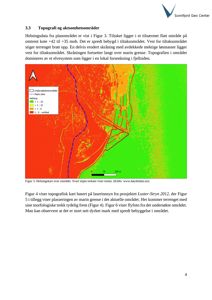 Helningkart over et område med fargekodet helning og en markert tomt.